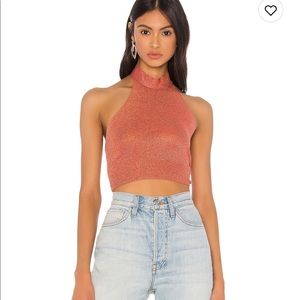 Superdown Halter Tie Top